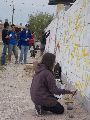 JÓVENES PINTARON UN MURAL EN EL HOGAR DE DÍA “NUESTROS ABUELOS”