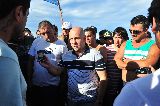SASTRE DIALOGÓ CON TRABAJADORES DEL SOMU Y DESTRABÓ EL CORTE EN LA RUTA 3