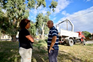 SASTRE SUPERVISÓ TAREAS EN LA PLAZA “ESPAÑA”