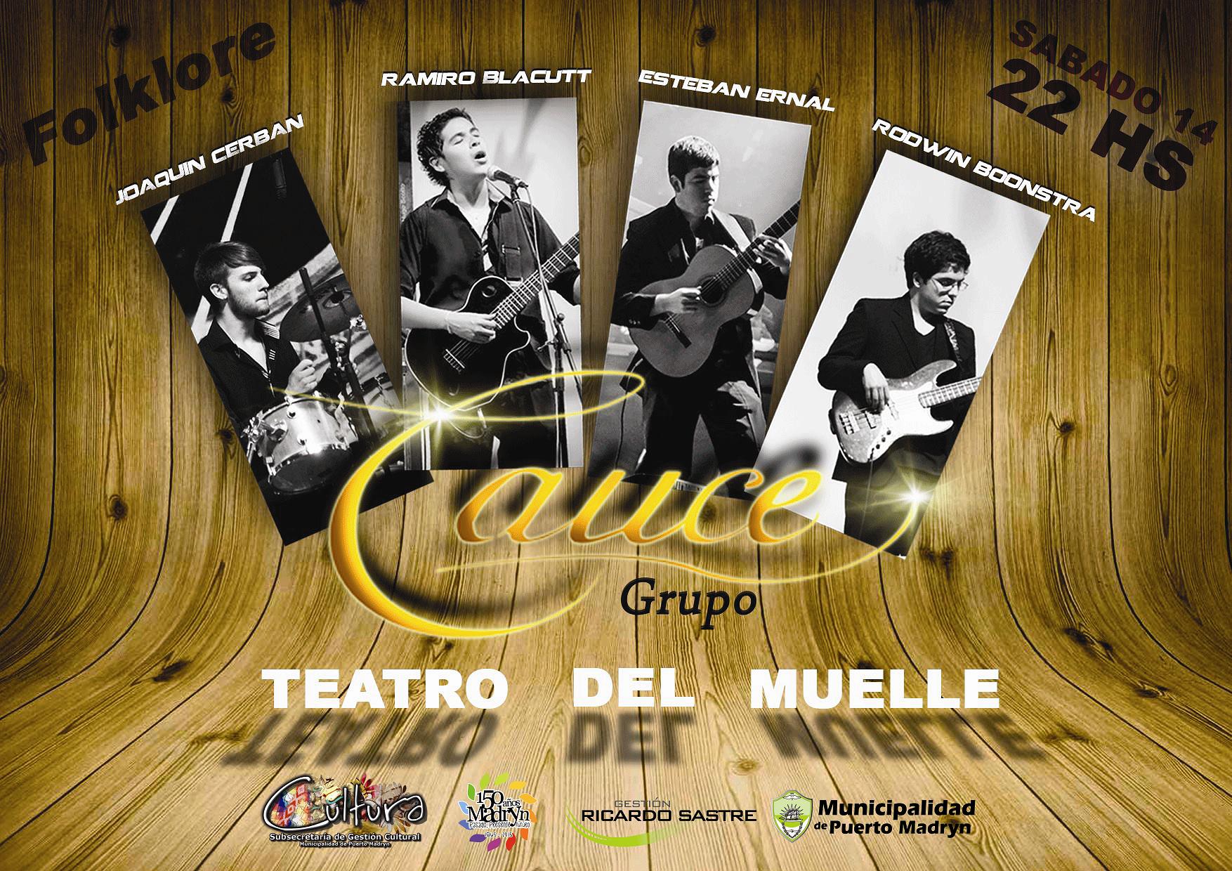 CAUCE GRUPO SE PRESENTARÁ EN EL TEATRO DEL MUELLE