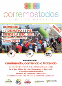 CONVOCAN A LA COMPETENCIA “CORREMOS TODOS POR LOS BARRIOS”