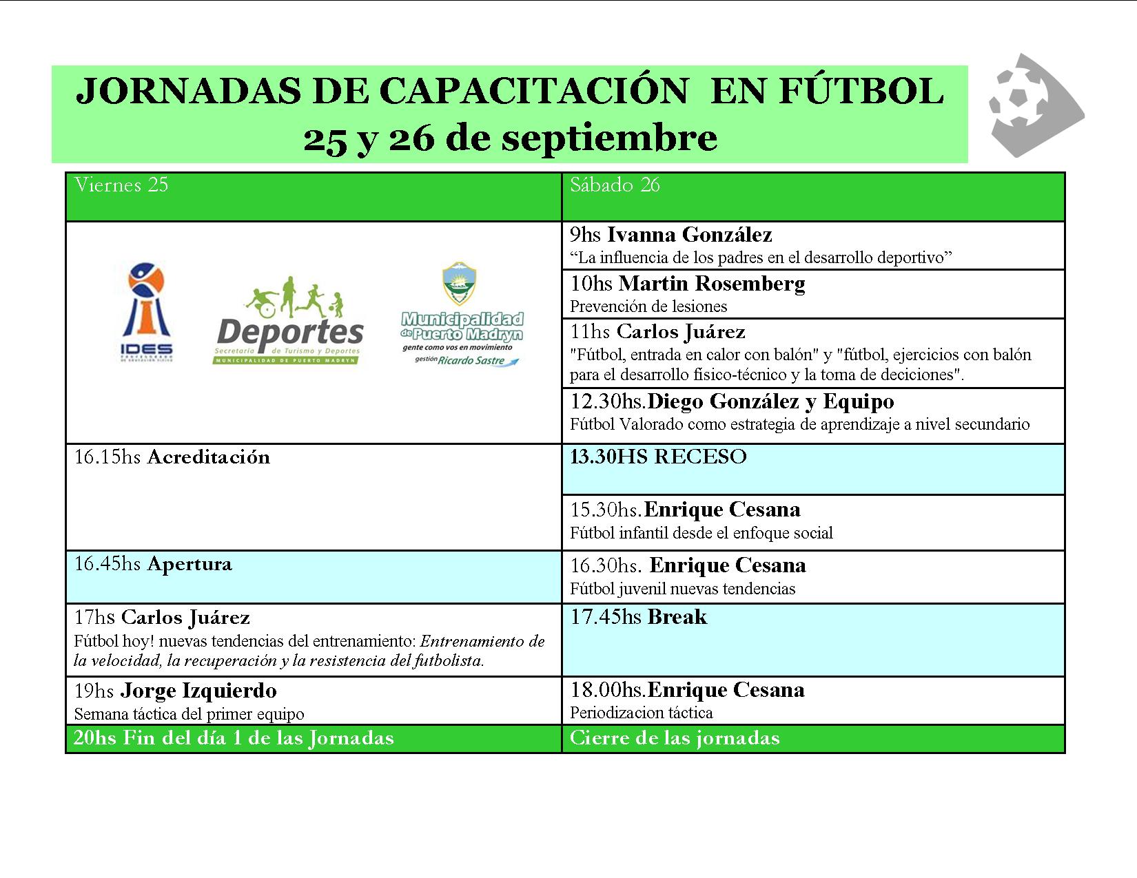 INICIA HOY LA CAPACITACIÓN EN FÚTBOL EN LA ESCUELA N° 728