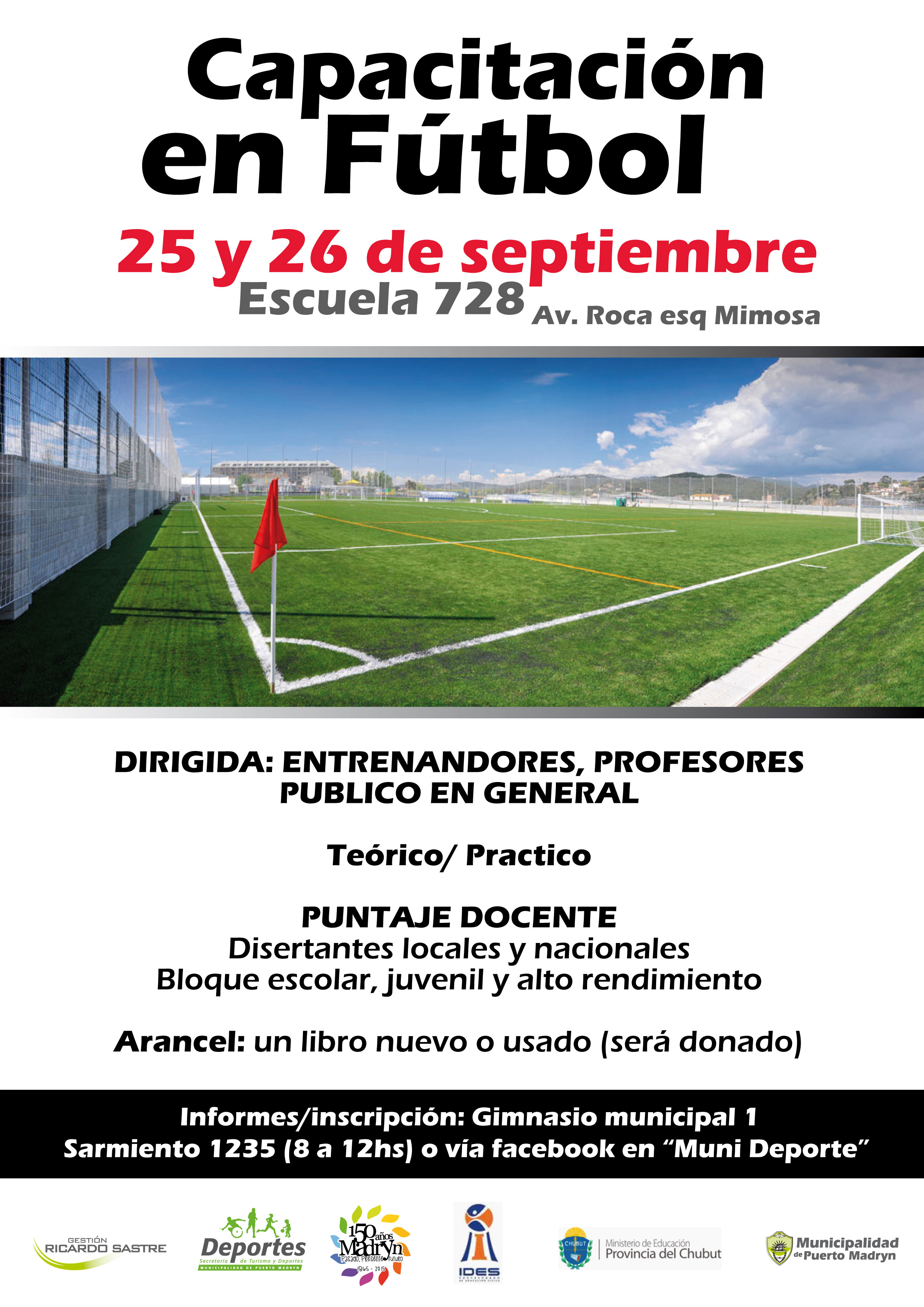 DICTARÁN CAPACITACIÓN EN FÚTBOL EN LA ESCUELA 728