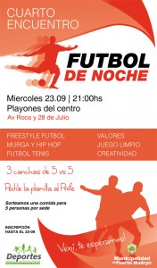 INVITAN AL CUARTO ENCUENTRO DE FÚTBOL NOCHE