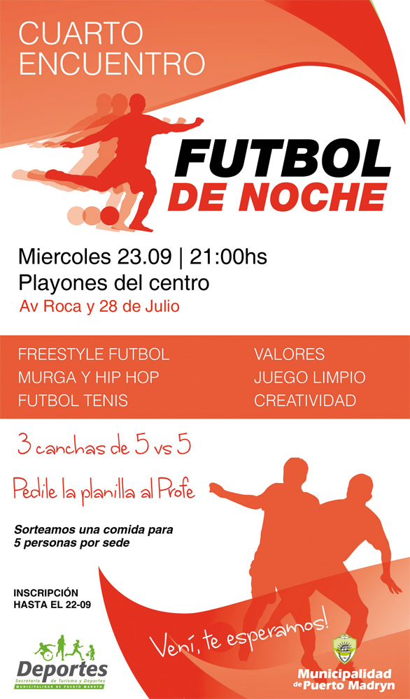 INVITAN AL CUARTO ENCUENTRO DE FÚTBOL NOCHE