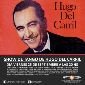 SHOW DE TANGO “HUGO DEL CARRIL” EN CUPAVI