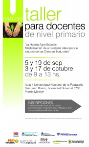 MAÑANA COMIENZA TALLER DE HUERTA PARA DOCENTES
