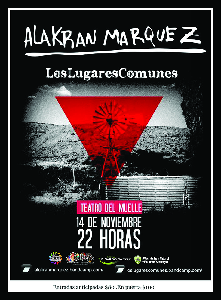 “ALAKRAN” MÁRQUEZ JUNTO A LA BANDA “LOS LUGARES COMUNES” EN EL TEATRO DEL MUELLE
