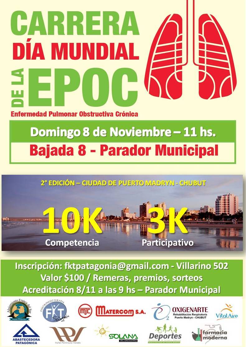 INVITAN A LA CARRERA POR EL DÍA MUNDIAL DE LA EPOC