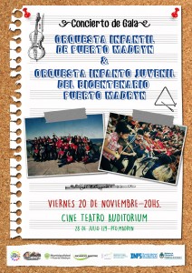 INVITAN AL CONCIERTO DE GALA DE LAS ORQUESTAS INFANTIL Y DEL BICENTENARIO INFANTO JUVENIL DE PUERTO MADRYN