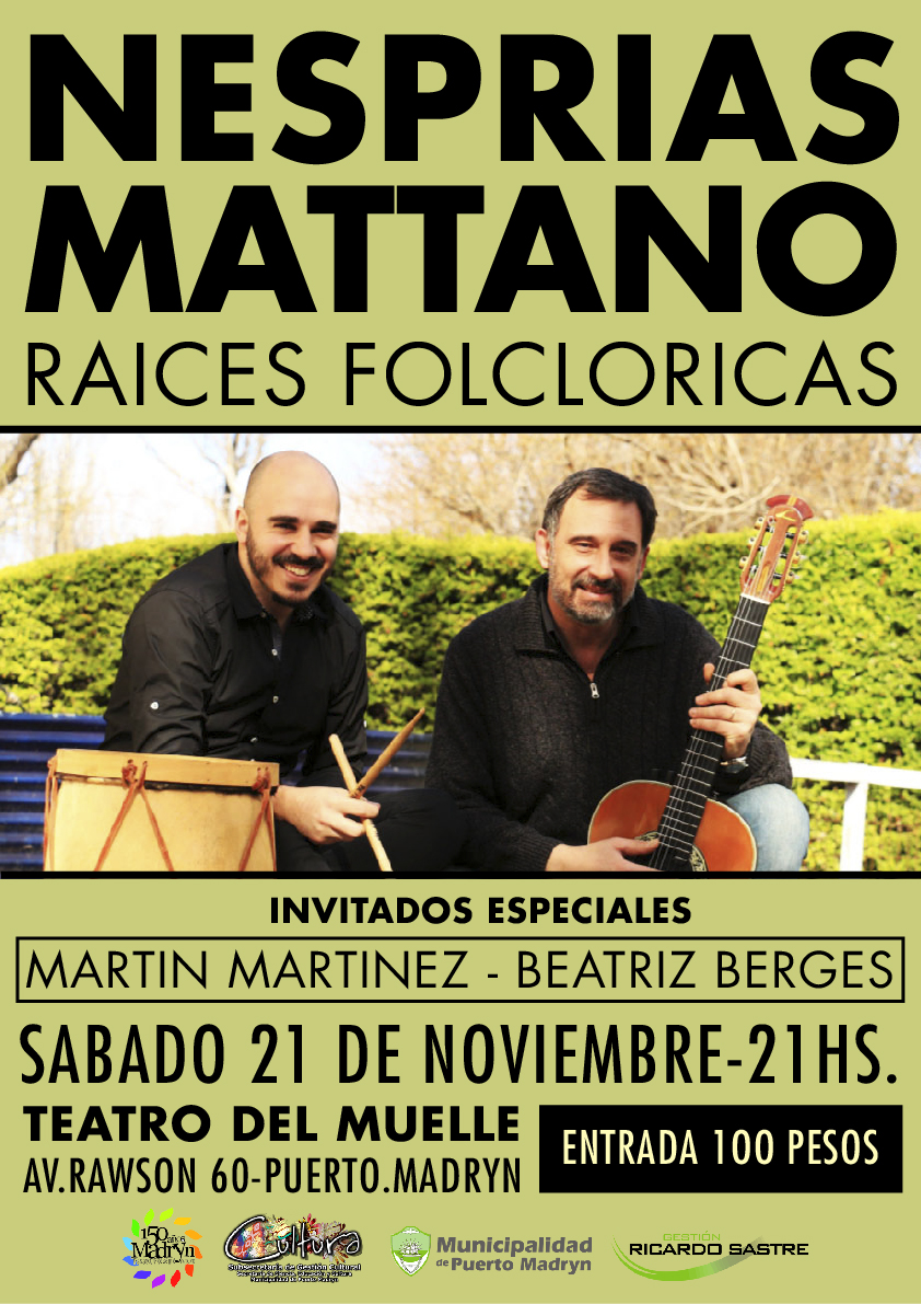 EL DÚO NESPRÍAS – MATTANO LLEGA ESTE SÁBADO AL TEATRO DEL MUELLE