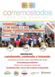 IMPORTANTE NÚMERO DE INSCRIPTOS EN “CORREMOS TODOS POR LOS BARRIOS”