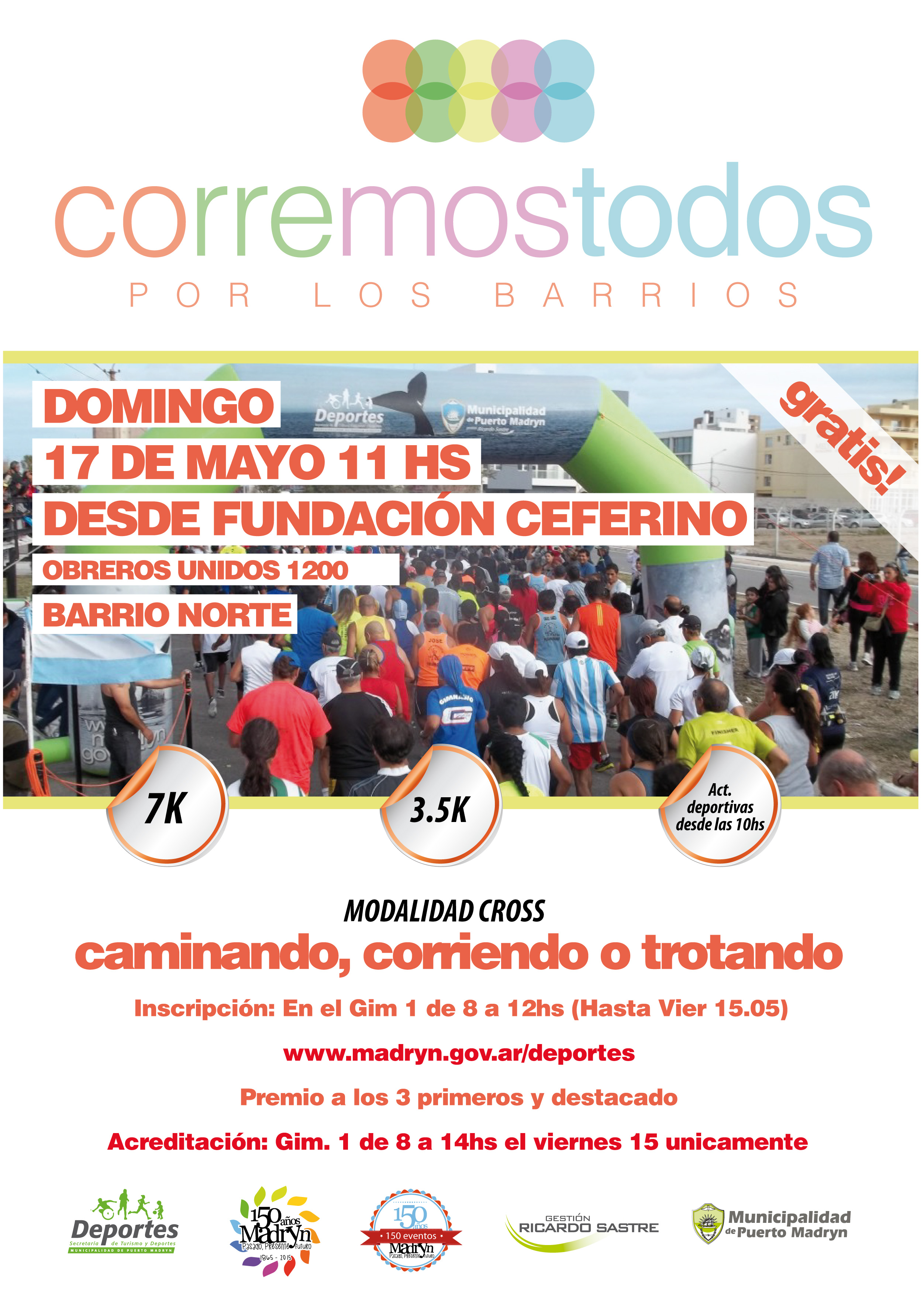 IMPORTANTE NÚMERO DE INSCRIPTOS EN “CORREMOS TODOS POR LOS BARRIOS”