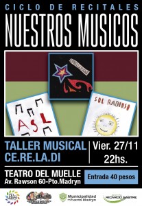 ALUMNOS DEL CERELADI SE PRESENTARÁN EN EL CICLO “NUESTROS MÚSICOS”