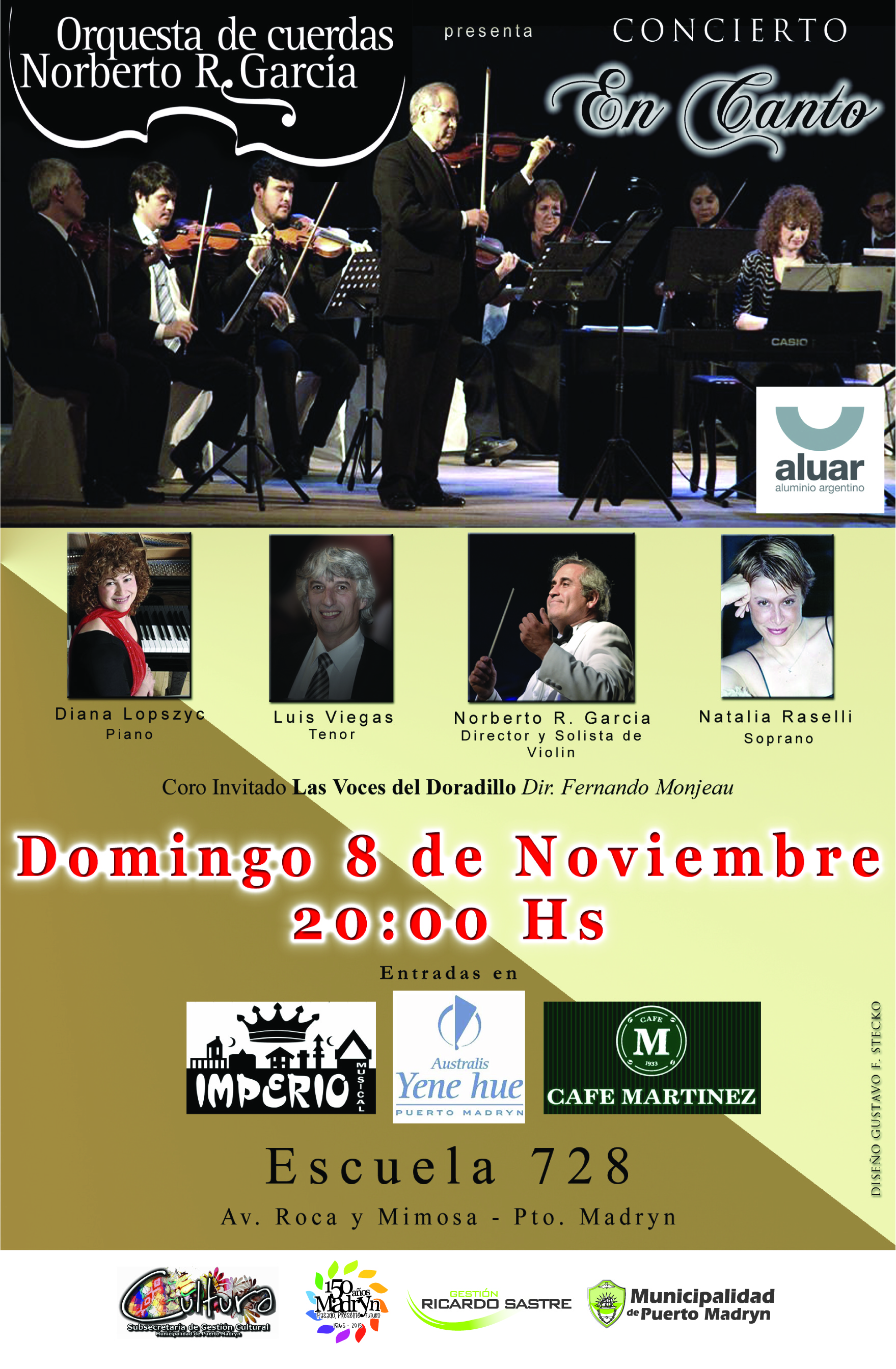 INVITAN AL CONCIERTO “EN CANTO” DE LA ORQUESTA DE CUERDAS “NORBERTO GARCÍA”