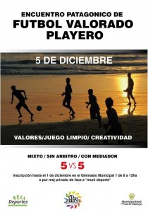 ESTE SÁBADO, ENCUENTRO PATAGÓNICO DE FÚTBOL VALORADO PLAYERO