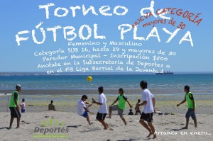 SE AGREGAN CATEGORÍAS HASTA 29 Y MAYORES DE 30 AÑOS AL TORNEO DE FÚTBOL PLAYA