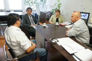 EL INTENDENTE RICARDO SASTRE CON AUTORIDADES DE LOS BANCOS NACIÓN Y MACRO