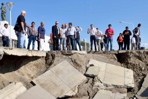 DAS NEVES Y SASTRE RECORRIERON LAS ZONAS AFECTADAS POR EL TEMPORAL