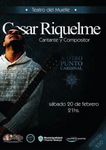 SHOW DEL CANTANTE CÉSAR RIQUELME EN EL TEATRO DEL MUELLE