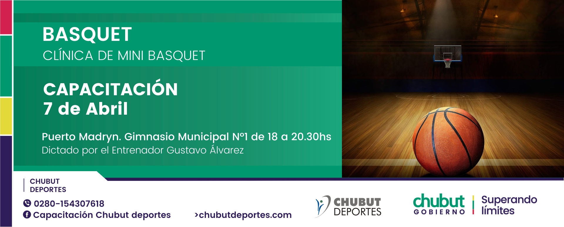 CLÍNICA DE MINI BÁSQUET EL 7 DE ABRIL