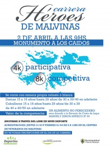 MAÑANA ES EL ÚLTIMO DÍA DE INSCRIPCIÓN PARA LA CARRERA HÉROES DE MALVINAS