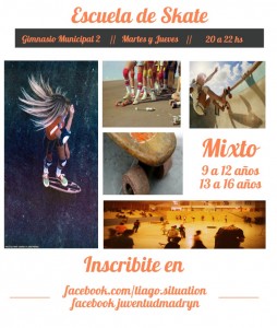 LA ESCUELA DE SKATE SE SUMA A LA SUBSECRETARÍA DE DEPORTES
