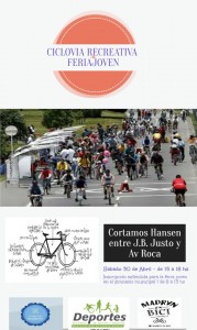 SEGUNDA EDICIÓN DE LA CICLOVÍA Y LA FERIA JOVEN