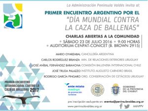 MADRYN SERÁ SEDE DEL PRIMER ENCUENTRO ARGENTINO POR EL DÍA MUNDIAL CONTRA LA CAZA DE BALLENAS