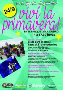 MADRYN PREPARA LA FIESTA DE LA PRIMAVERA 2016 EN EL PARQUE DE LA CIUDAD 