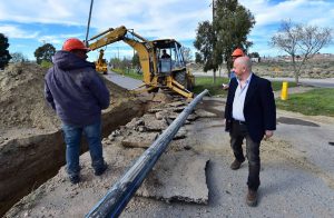 RICARDO SASTRE SUPERVISÓ OBRAS DEL ACUEDUCTO PARA EL BARRIO “NUEVA CHUBUT”