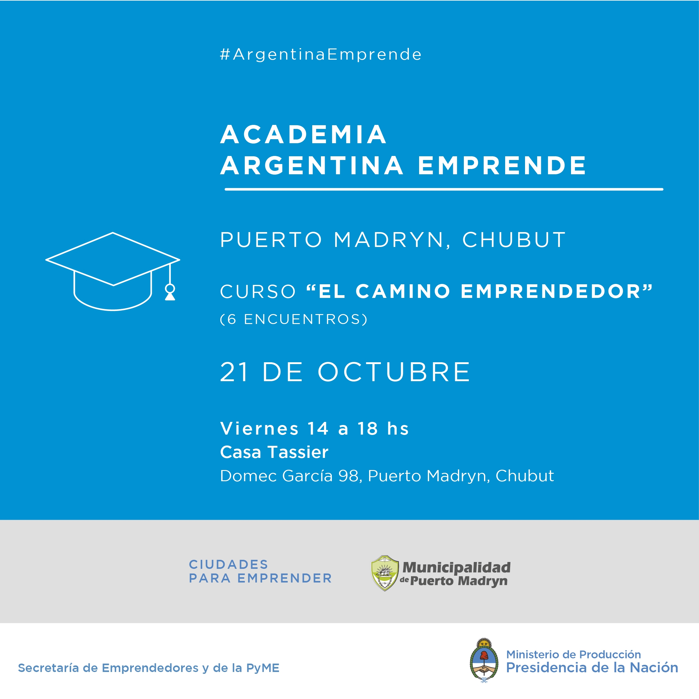 INVITAN AL CURSO GRATUITO “EL CAMINO EMPRENDEDOR”