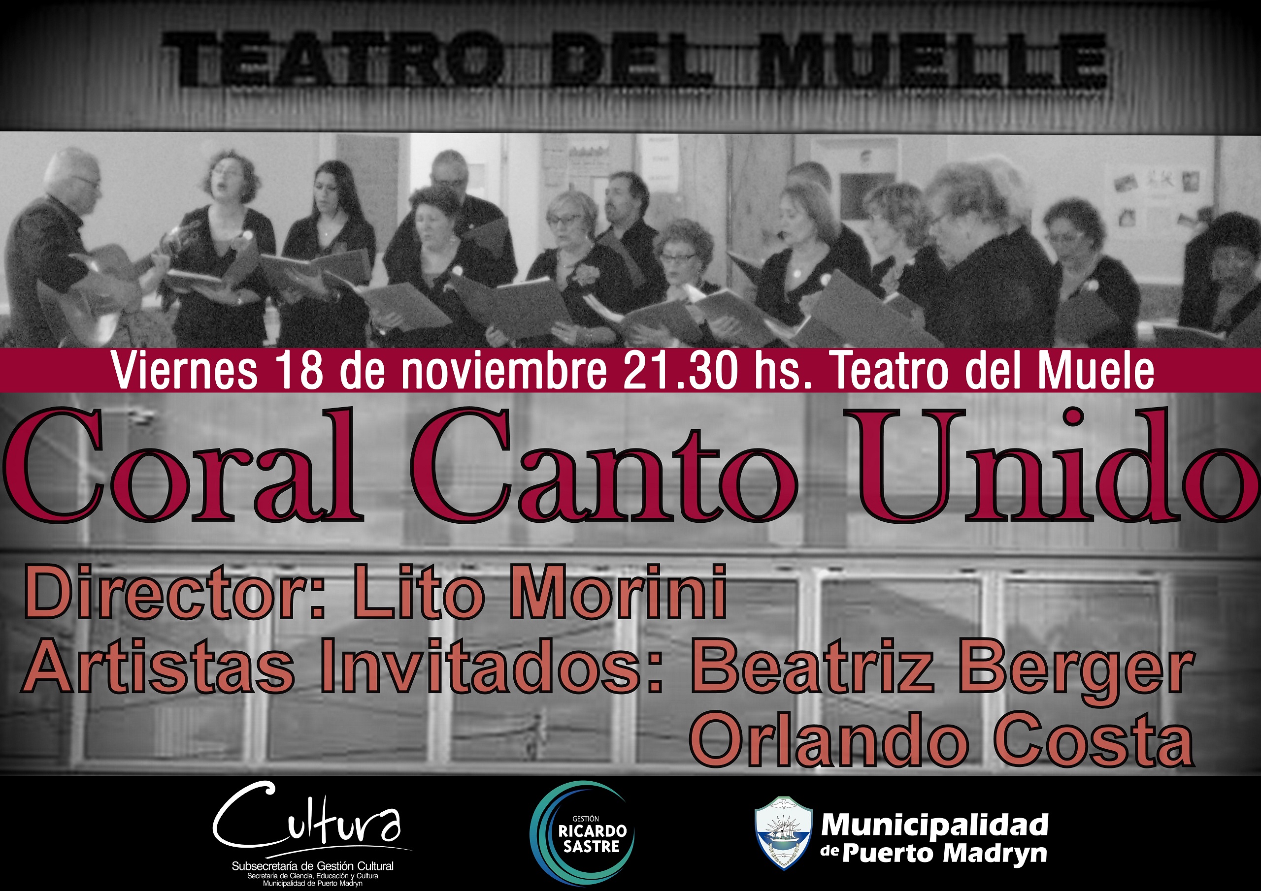 CORAL CANTO UNIDO SE PRESENTARÁ EN CONCIERTO EN EL TEATRO DEL MUELLE