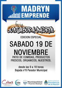 LA FERIA “CON SABOR A MADRYN” SE SUMA A LA SEMANA GLOBAL DEL EMPRENDEDOR