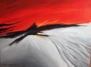 EXPONEN OBRAS DE ALEJANDRA ESPINASSE EN EL HALL DE HACIENDA