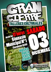 LOS TALLERES CULTURALES DESPEDIRÁN EL 2016 EN EL GIMNASIO MUNICIPAL Nº 1