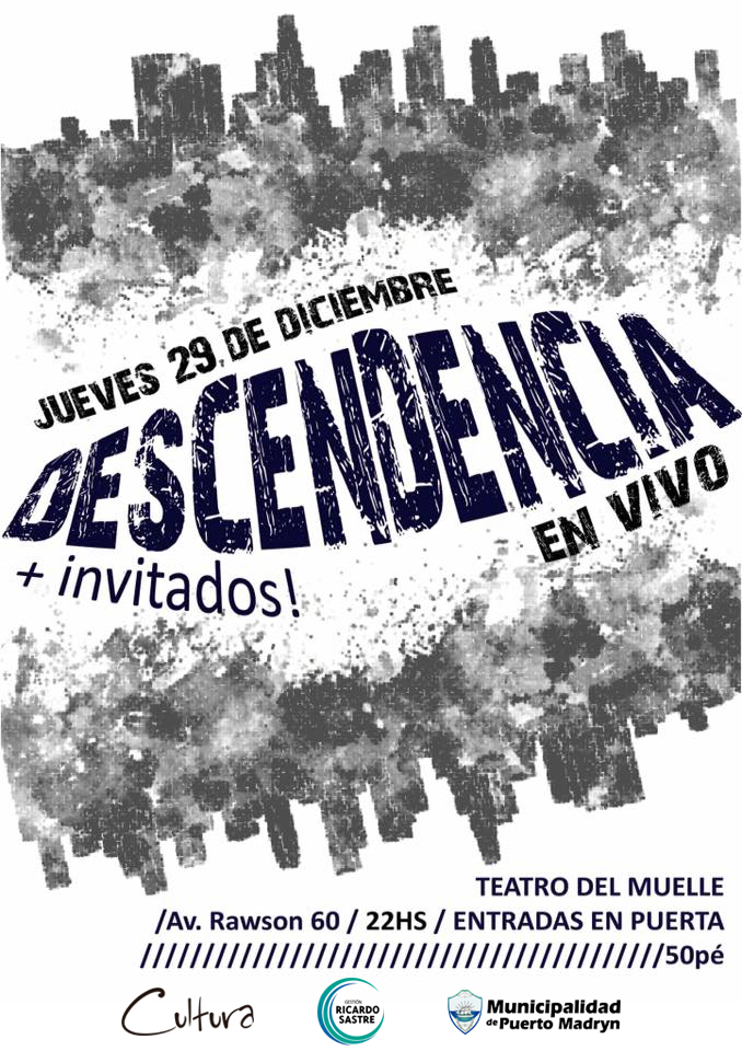 INVITAN AL CONCIERTO DE “DESCENDENCIA” EN EL TEATRO DEL MUELLE
