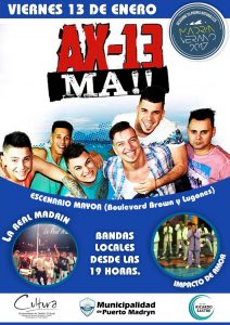PRIMER SHOW DEL VERANO: LLEGA LA CUMBIA DE AX-13 A LA COSTA DE MADRYN