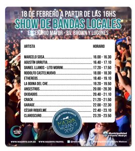 NUMEROSOS ARTISTAS LOCALES SE LUCIRÁN EN EL ESCENARIO MAYOR