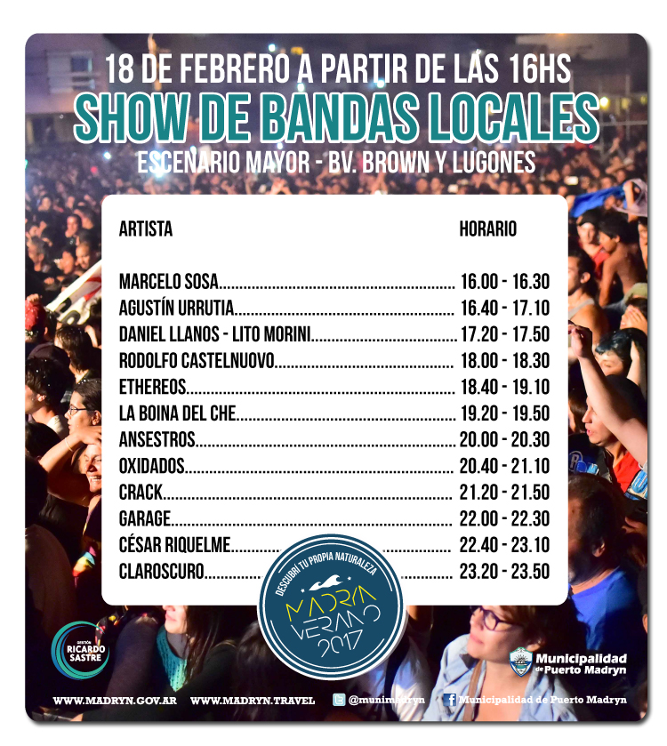 NUMEROSOS ARTISTAS LOCALES SE LUCIRÁN EN EL ESCENARIO MAYOR