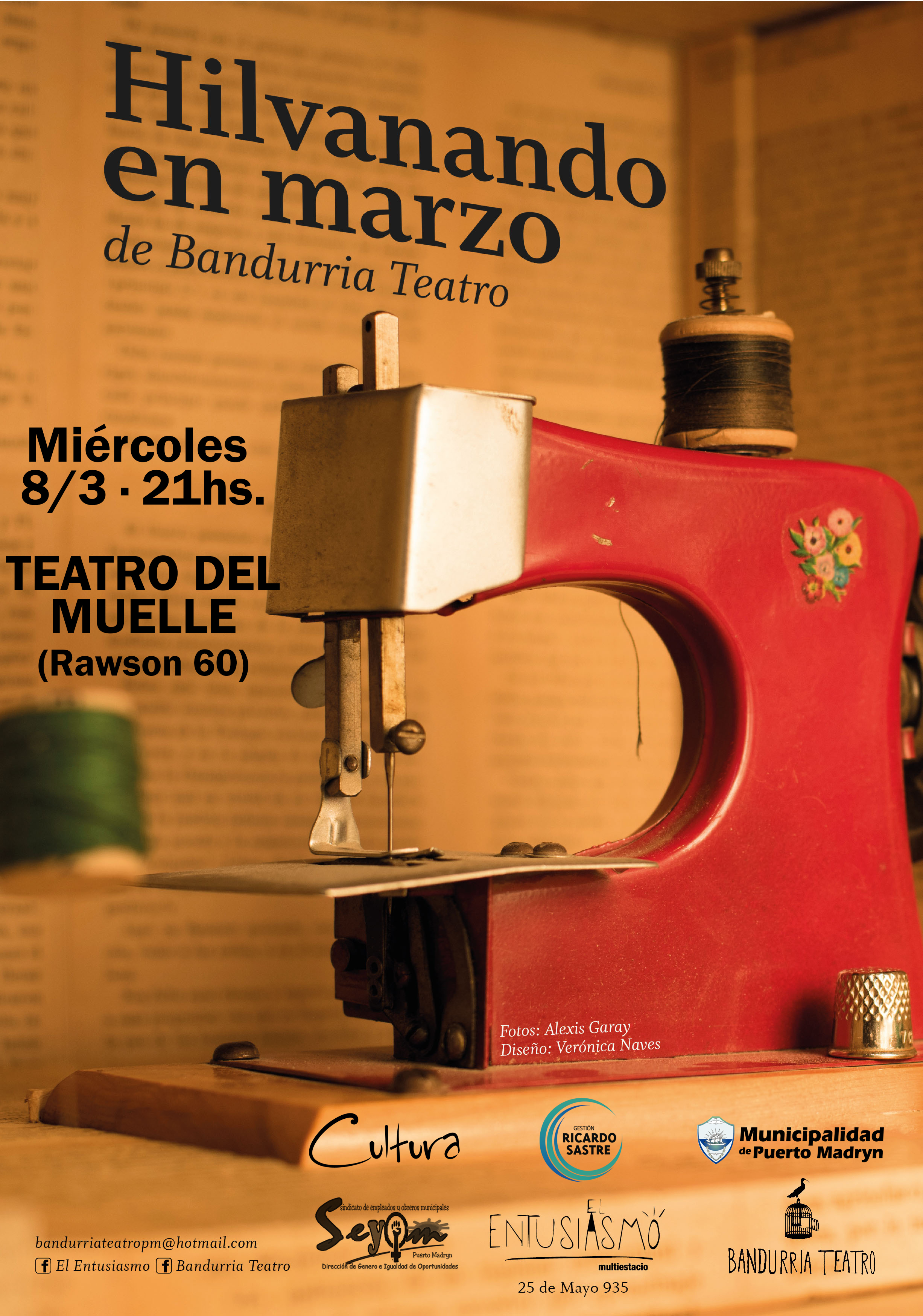 INVITAN A LA OBRA “HILVANANDO EN MARZO” EN EL TEATRO DEL MUELLE