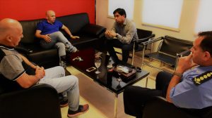 SASTRE CON EL MINISTRO DURÁN Y EL JEFE DE LA POLICÍA