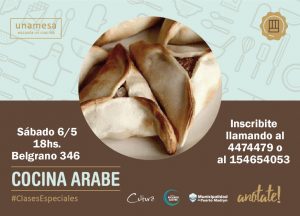 CLASE SOLIDARIA DE COCINA ÁRABE EN “UNAMESA”