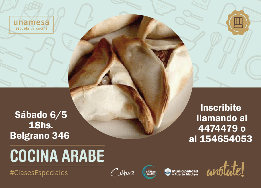 CLASE SOLIDARIA DE COCINA ÁRABE EN “UNAMESA”