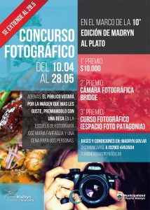 CONCURSO FOTOGRÁFICO POR LOS 10 AÑOS DE MADRYN AL PLATO: EXTIENDEN EL PLAZO PARA LA PRESENTACIÓN DE IMÁGENES