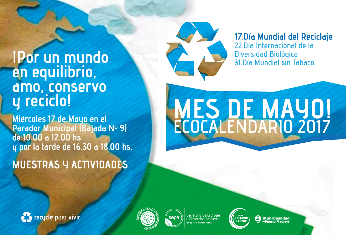 PUERTO MADRYN CELEBRARÁ EL DÍA MUNDIAL DEL RECICLADO