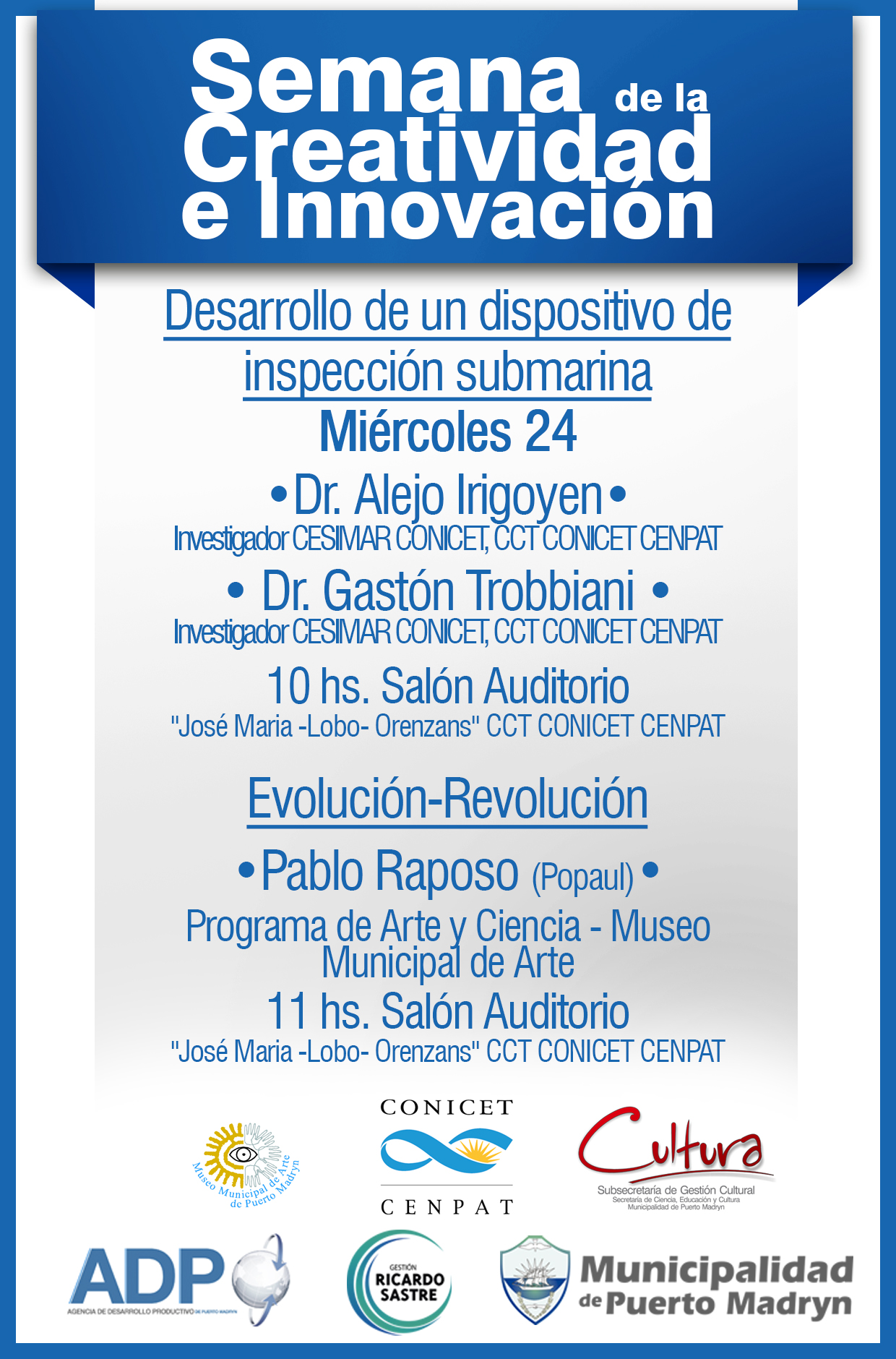 PRESENTAN MUESTRA EVOLUCIÓN – REVOLUCIÓN DE POPAUL EN EL CENPAT