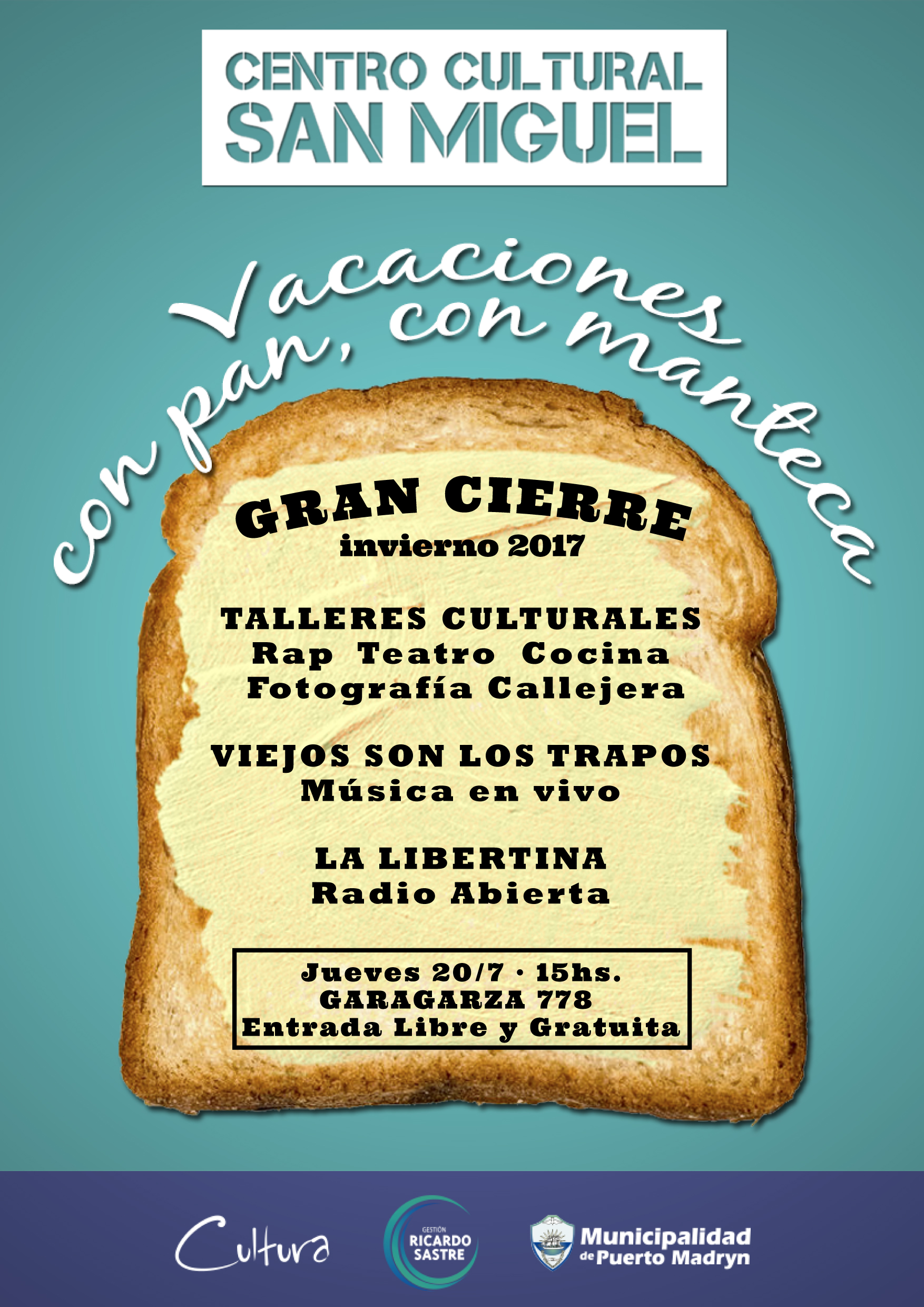 CULMINA “VACACIONES DE INVIERNO CON PAN CON MANTECA”