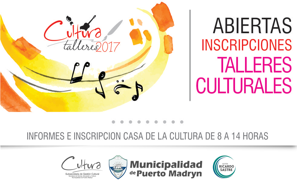 INSCRIPCIONES ABIERTAS PARA LOS TALLERES CULTURALES