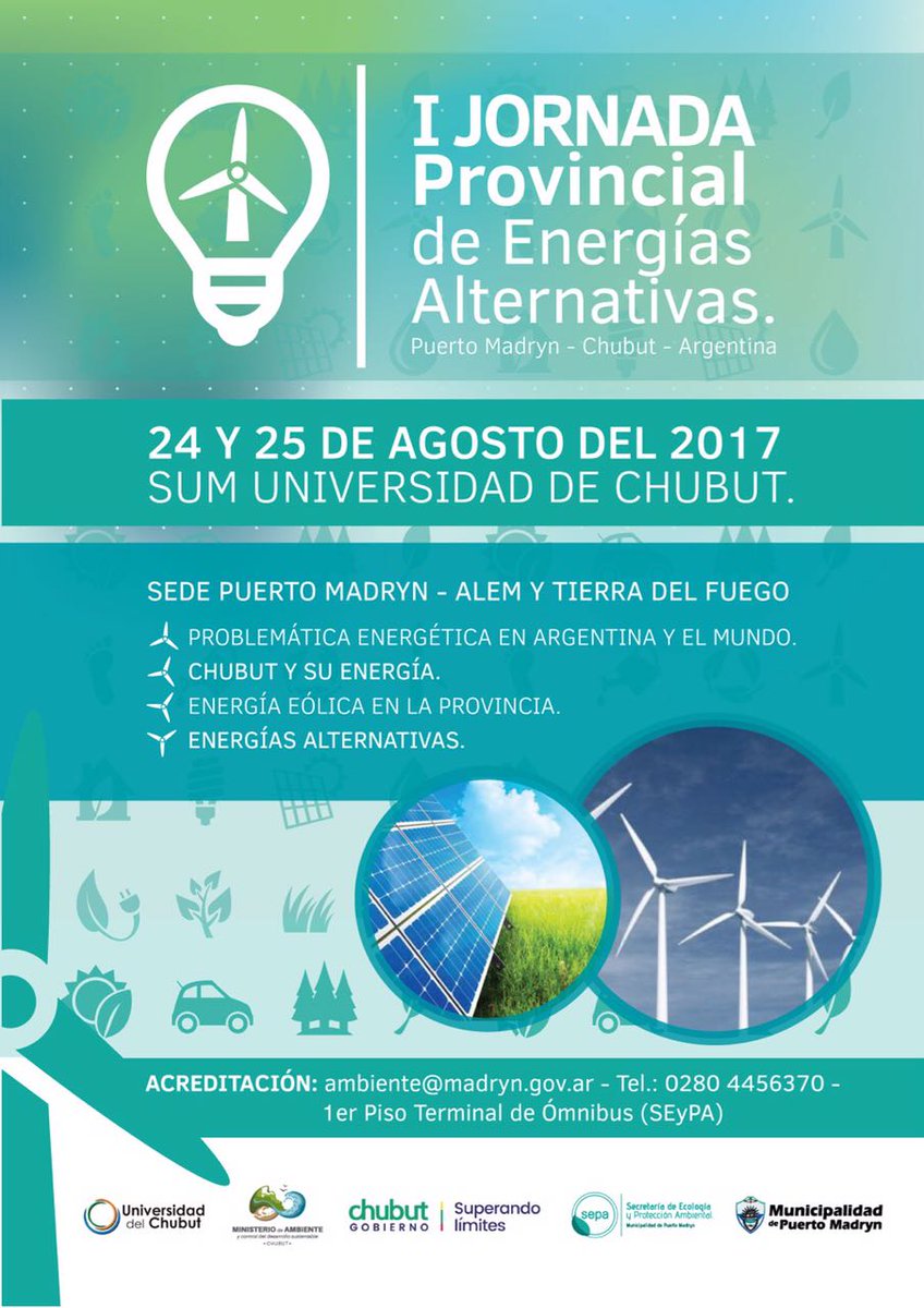 PRIMERA JORNADA PROVINCIAL DE ENERGÍAS ALTERNATIVAS EN PUERTO MADRYN